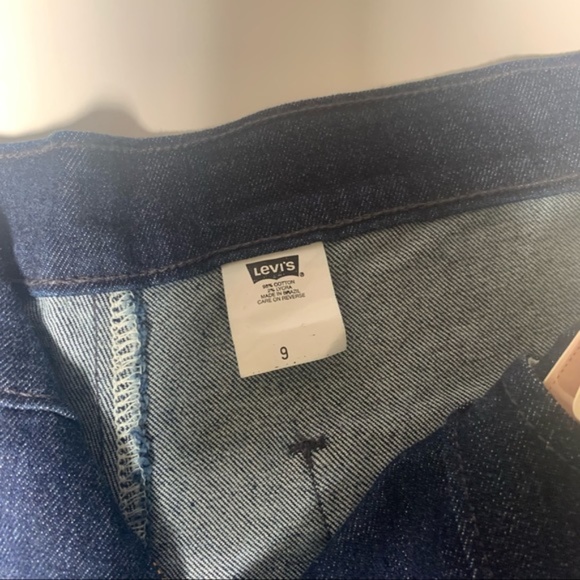 LEVI’S - Red Tab Indigo Wide Leg Culottes Jorts Skort NWOT - Picture 6 of 10